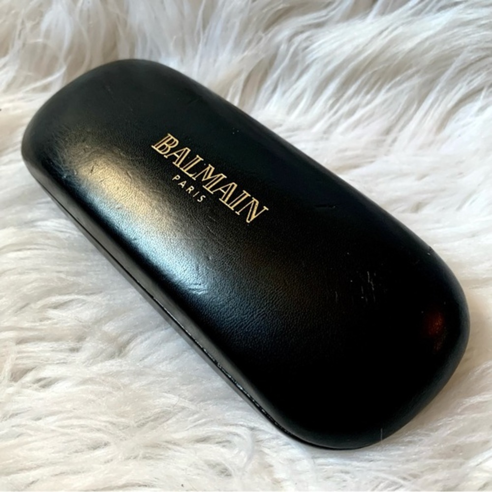 Balmain Paris Leather Hardshell Sunglasses Glasses Case